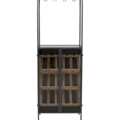 Porte-bouteilles Porto Bar noir 60x170cm