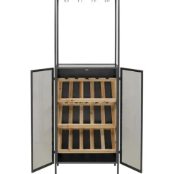 Porte-bouteilles Porto Bar noir 60x170cm