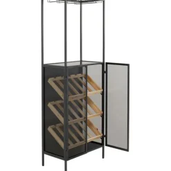 Porte-bouteilles Porto Bar noir 60x170cm
