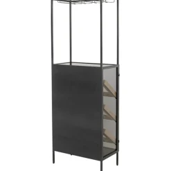 Porte-bouteilles Porto Bar noir 60x170cm