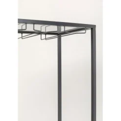 Porte-bouteilles Porto Bar noir 60x170cm