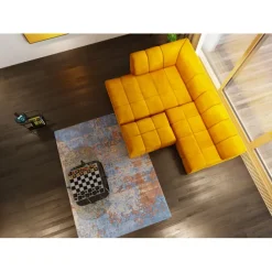 Pouf Belami velours ambre