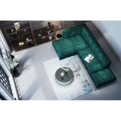 Pouf Belami velours vert foncé