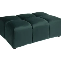 Pouf Belami velours vert foncé