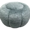 Pouf Fiori bleu Ø52cm