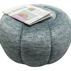 Pouf Fiori bleu Ø52cm