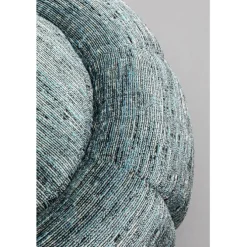 Pouf Fiori bleu Ø52cm
