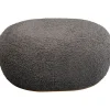 Pouf Pebble bouclé gris 81cm