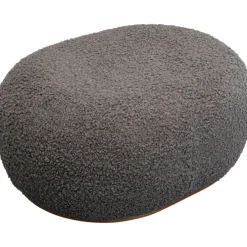 Pouf Pebble bouclé gris 81cm