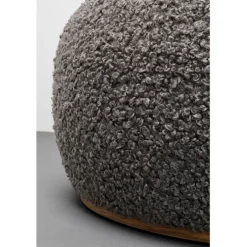 Pouf Pebble bouclé gris 81cm
