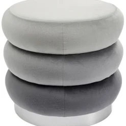 Pouf Sandwich gris Ø45cm
