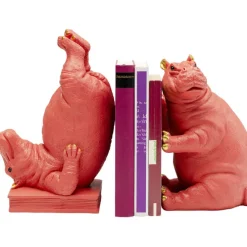 Serre-livres Hippo fuchsia (2/set)