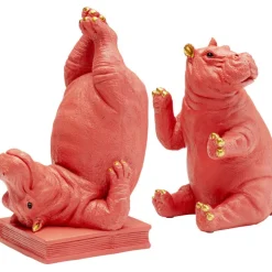 Serre-livres Hippo fuchsia (2/set)