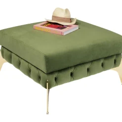 Stool Bellissima velours vert 80cm