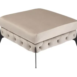 Stool Bellissima velours taupe 80cm