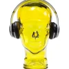 Support-écouteur  transparent jaune