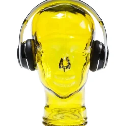 Support-écouteur transparent jaune