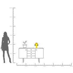 Support-écouteur  transparent jaune