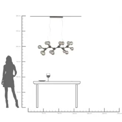 Suspension Atomic Balls Smoke 190cm