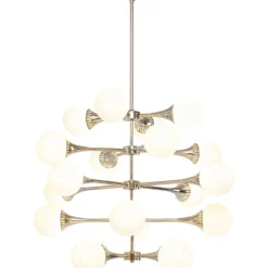 Suspension Bulb Fiction 20 argenté Ø102cm