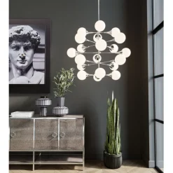 Suspension Bulb Fiction 20 argenté Ø102cm