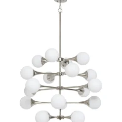 Suspension Bulb Fiction 20 argenté Ø102cm