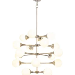 Suspension Bulb Fiction 20 argenté Ø102cm