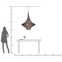 Suspension Cocoon noir Ø89cm
