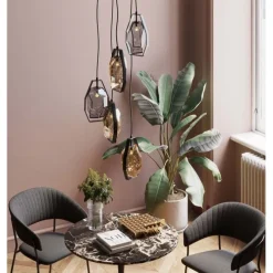 Suspension Diamond Fever Spiral noir Ø42cm