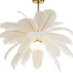 Suspension Feather Palm blanc Ø87cm
