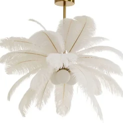 Suspension Feather Palm blanc Ø87cm