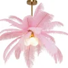 Suspension Feather Palm rosé Ø87cm