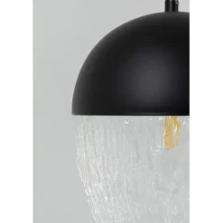 Suspension Frozen noir mat Ø20cm