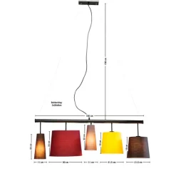 Suspension Parecchi colore 100cm