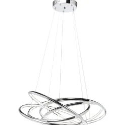 Suspension Saturn LED chromé GM
