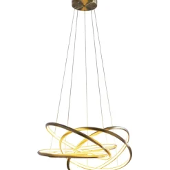 Suspension Saturn LED doré GM