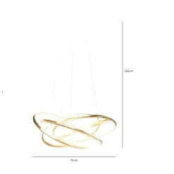 Suspension Saturn LED doré GM