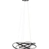Suspension Saturn noir Ø72cm