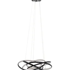 Suspension Saturn noir Ø72cm