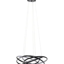 Suspension Saturn noir Ø72cm