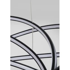 Suspension Saturn noir Ø72cm