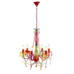 Suspension Starlight 6 branches multicolore