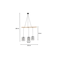 Suspension Three Grids 120cm