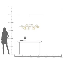 Suspension Universe chrome 110cm