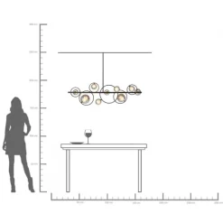 Suspension Universe noir 110cm