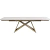 Table à rallonges Nelly greige 180(40+40)x90cm
