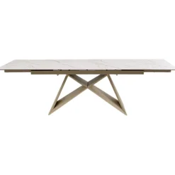 Table à rallonges Nelly greige 180(40+40)x90cm