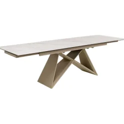 Table à rallonges Nelly greige 180(40+40)x90cm