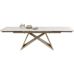 Table à rallonges Nelly greige 180(40+40)x90cm
