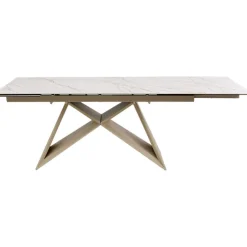 Table à rallonges Nelly greige 180(40+40)x90cm